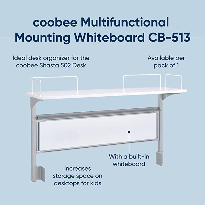 Add-On Multifunctional Mounting White Board Desk Accessories for Shasta Desk Series