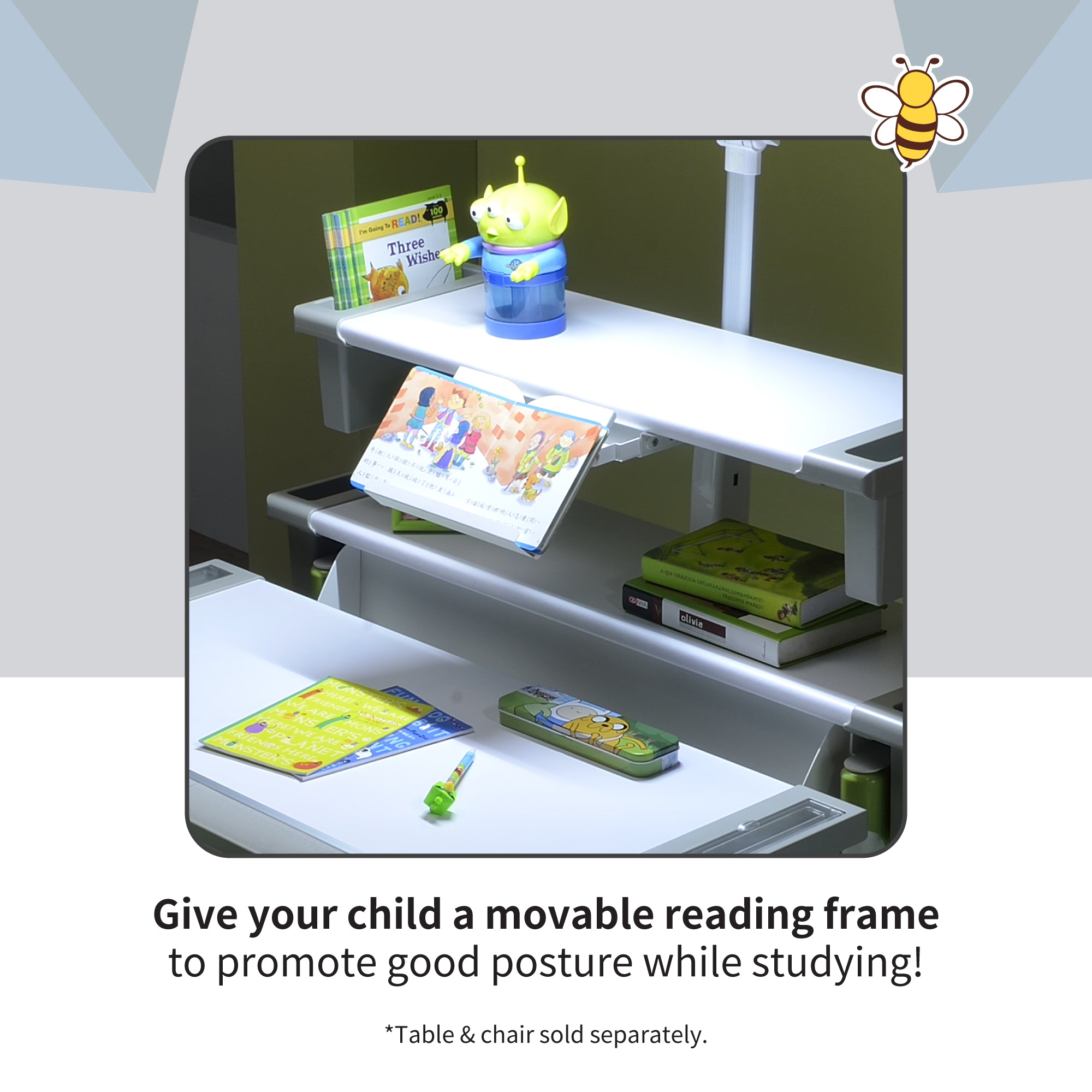 Book Rack W/ Holder For SBS Series Desk